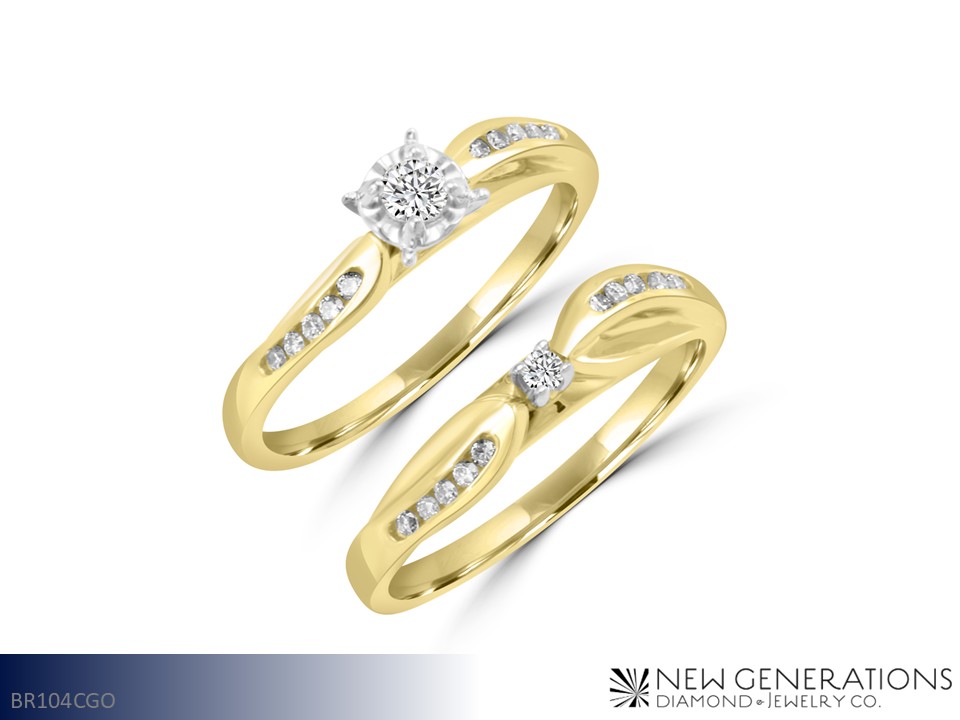 New Generations 10K 1/4cttw Diamond Bridal Set (Available in White 