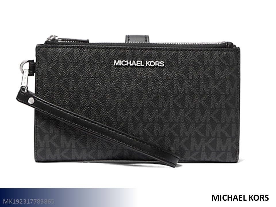 アミュレットガードル Mサイズ ブラック Michael Kors Adele Logo Smartphone Wallet (Black) | Majik