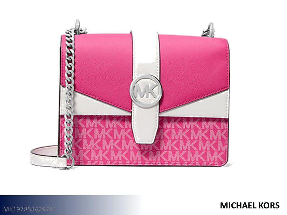 マニー　エプロン&ティーコゼー　コラージュ Michael Kors Greenwich Small Color-Block Signature Logo Crossbody
