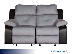 Catnapper Felix Black Motion Loveseat