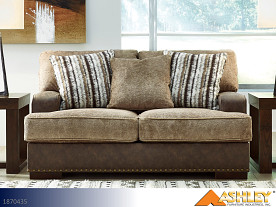 $17 Pays up to April 1* For This Ashley Alesbury Chocolate Loveseat