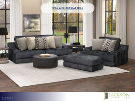 Jackson Olympus Sapphire Sofa and Loveseat