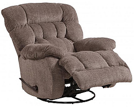 Catnapper Daly Tan Chaise Swivel Glider Recliner