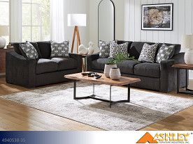 Ashley Wryenlynn Onyx Sofa and Loveseat (2 Piece Set)