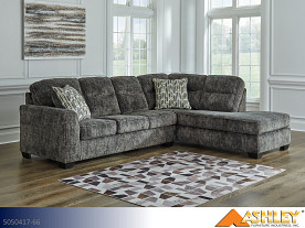 Ashley Lonoke Gunmetal Sectional (2 Piece Set)