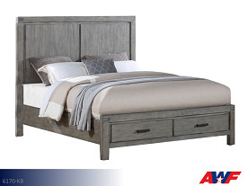 AWF Imports Copeland Gray Storage Bed (King)