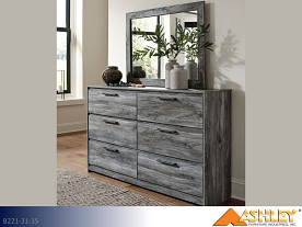 $20.25 Pays First Month! Ashley Baystorm Gray Dresser & Mirror (2 Piece Set)