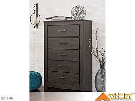 $20.25 Pays First Month! Ashley Brinxton Charcoal Chest (5 Drawer)