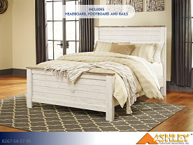 Ashley Willowton Whitewash Bed