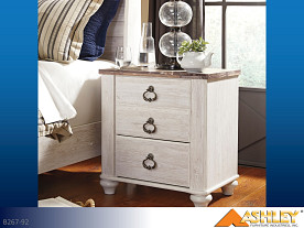 $20.25 Pays First Month! Ashley Willowton Whitewash Nightstand