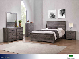 Crown Mark Coralee Grey Bedroom Set (Queen)