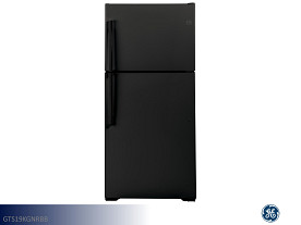 GE  Refrigerator with Top Mount Freezer - 19.2 Cu Ft (Black)