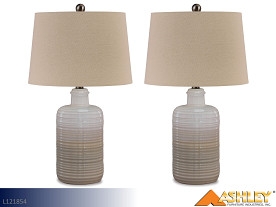 $20.25 Pays First Month! Ashley Marina Taupe Lamps (Pair)