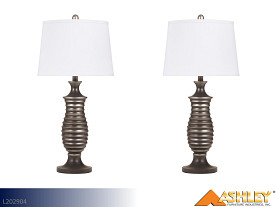 Ashley Rory Antique Silver Lamps (Pair)