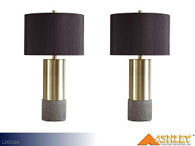 $17 Pays up to April 1* For This Ashley Jacek Gray-Brass Lamps (Pair)