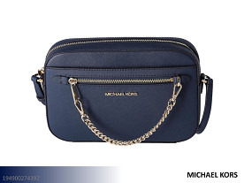 $17 Pays up to April 1* For This Michael Kors Jet Set Zip Chain Crossbody Handbag - Large (Navy)