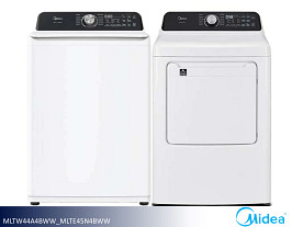 Midea Large Capacity Laundry Pair - W: 4.4cf | D: 7.0cf (White)