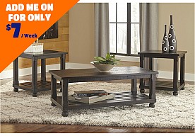 Ashley Furniture Mallacar - Black Occasional Table Set