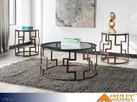 Ashley Frostine Dark Bronze Occasional Table Set (3 Piece Set)