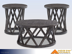 Ashley Sharzane Grayish Brown Occasional Table Set (3 Piece Set)