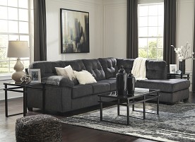 Ashley Furniture Accrington Granite Non-Motion Sectional with Right Chaise