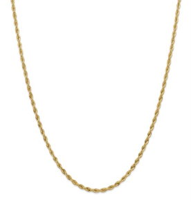 10K 3MM Rope Chain - 18"