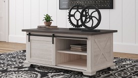 Ashley Furniture Dorrinson Rectangular Cocktail Table and 2 End Tables