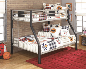 Ashley Furniture Dinsmore - Black/Silver Twin/Full Bunk Bed Only