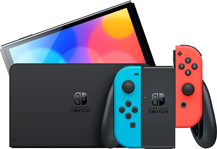Nintendo OLED Switch Blue/Red w/ Game | Majik Rent Own