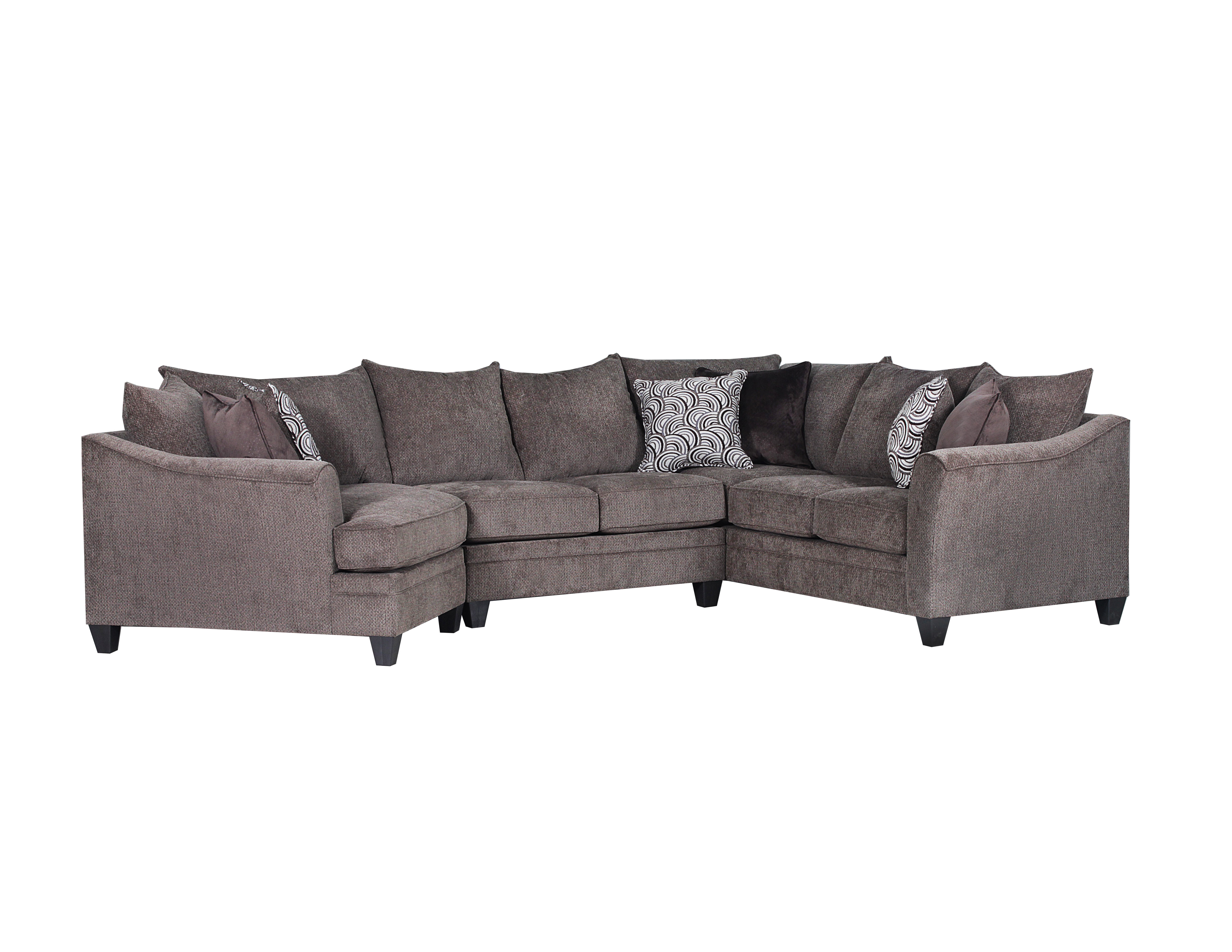 Majik Albany Brown Non Motion Three Piece Sectional Rent