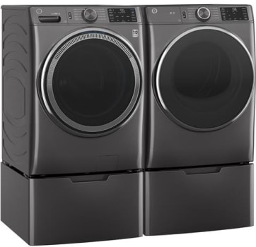 GE Appliances Diamond Gray - GE Front Load Washer/Dryer Set with ...