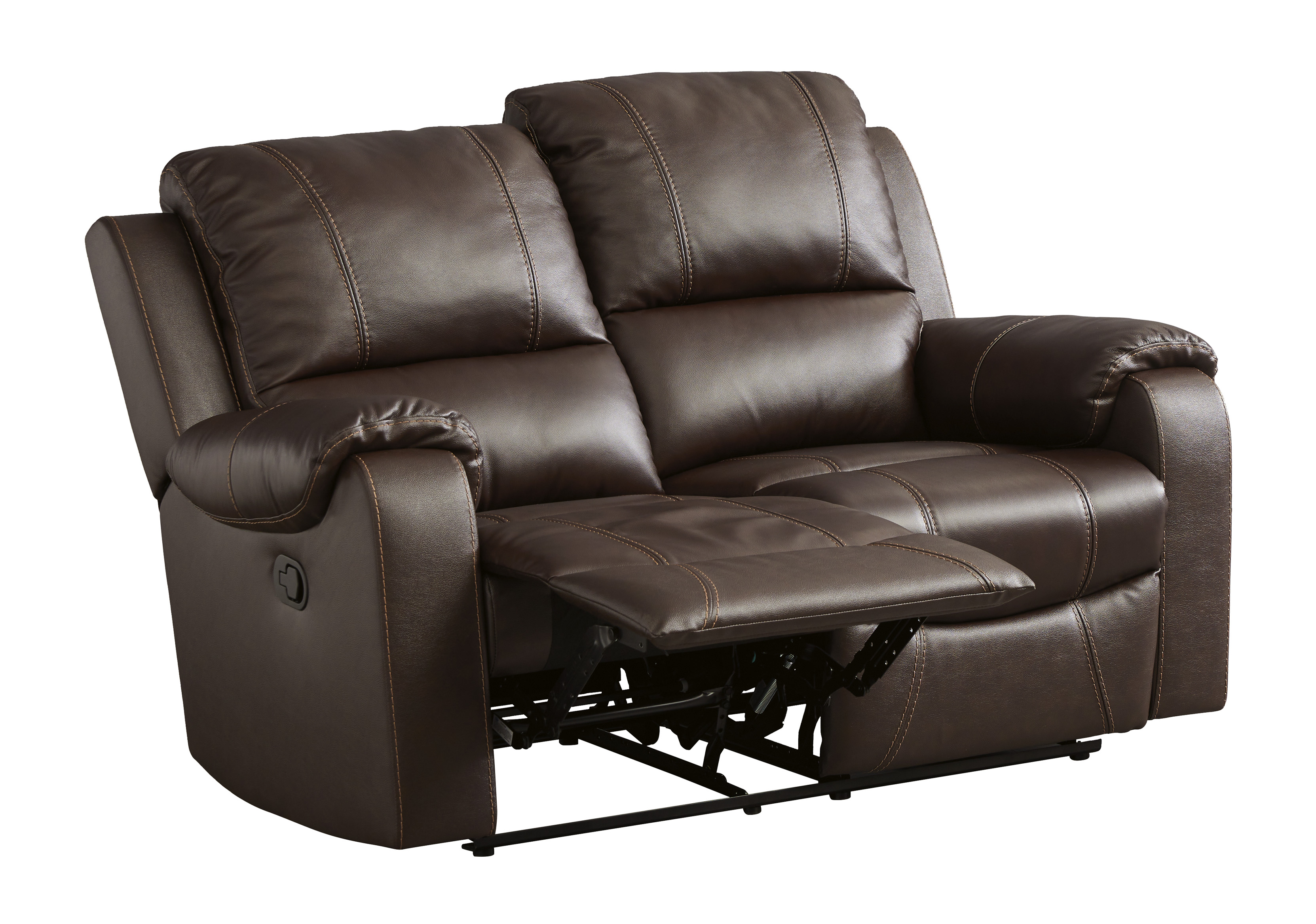 ashley brown leather reclining sofa