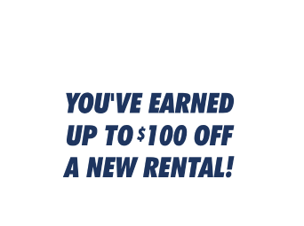 Nice try! We know you can do better, but you still won a great offer in your email inbox! You've earned up to $100 off a new rental! Play again to see if you can score higher, or start shopping now!